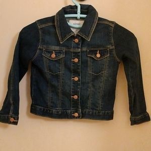 Old Navy Dark Blue Denim Button- Down Jean Jacket Size 5T